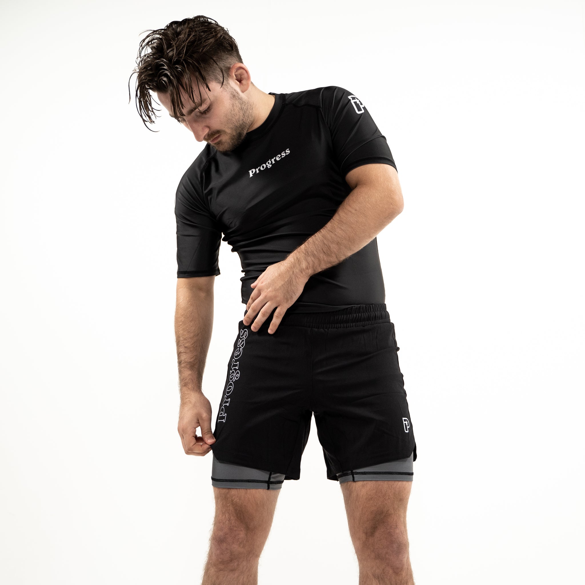 Profile Hybrid Grappling Shorts - Black